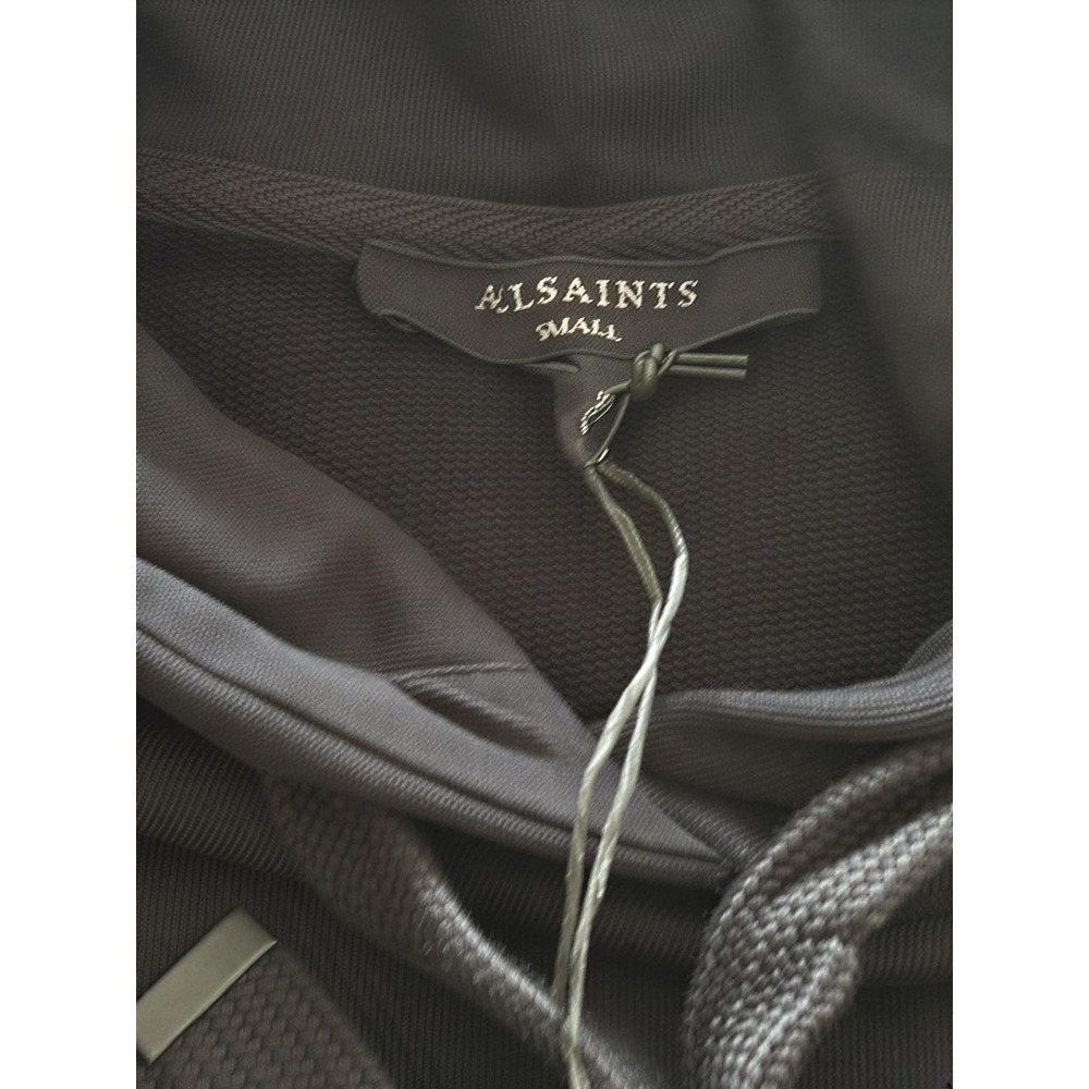 AllSaints Rhian Rhinestone Logo Hoodie Black NWT Size size S Rare Embellished - Picture 10 of 10
